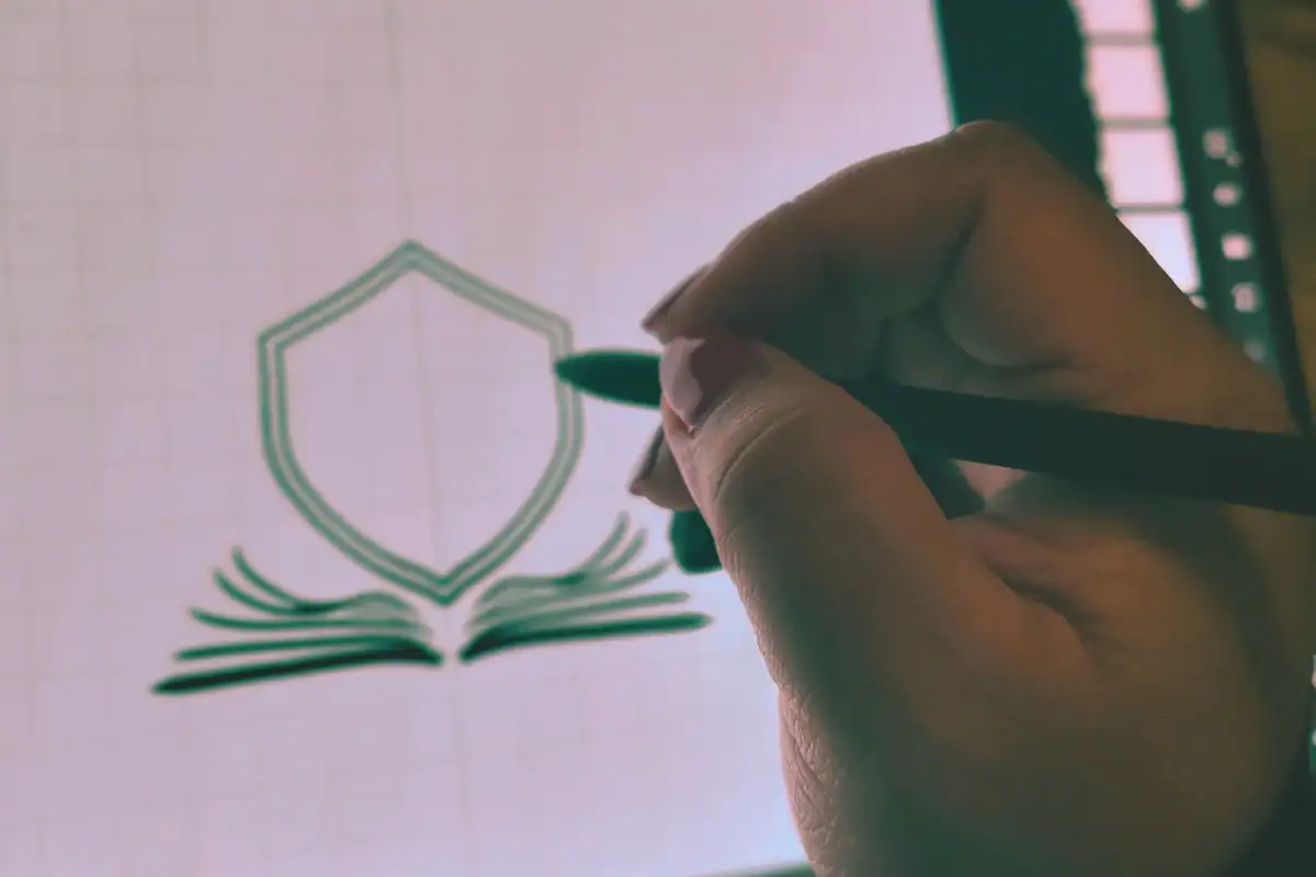 Une main en action en train de dessiner sur une palette graphique